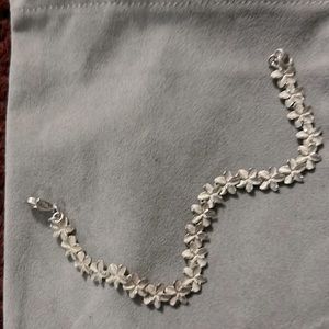 Silver flower bracelet